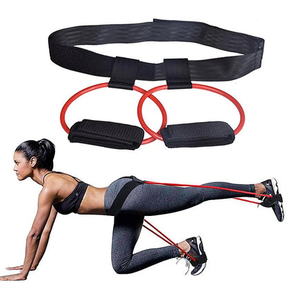 Adjustable Fitness Booty Bands Set with Resistance Bands and Waist Belt